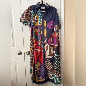 Carolina K Valerie Pleated Kaftan XS